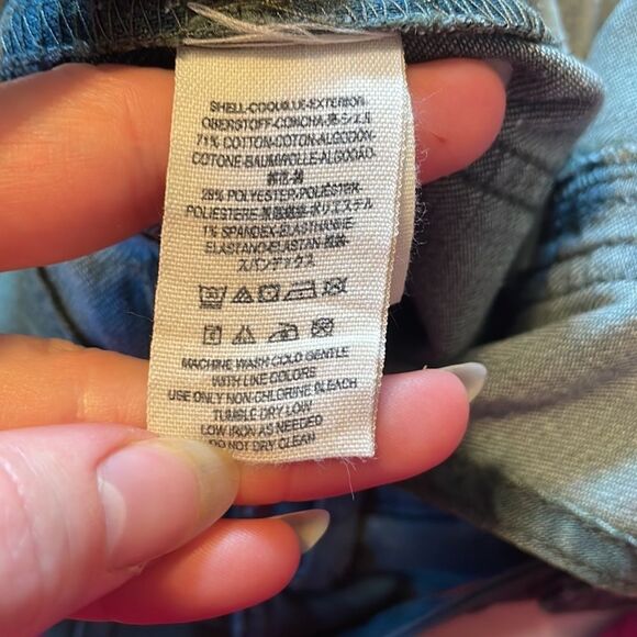 Free People Denim Overalls Blue Green 27 - Picture 9 of 10